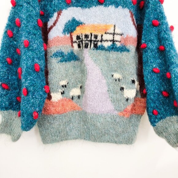 Vintage Susie Lee The Covent Garden Collection Hand Knit Bobble Mohair Sweater - Picture 4 of 10